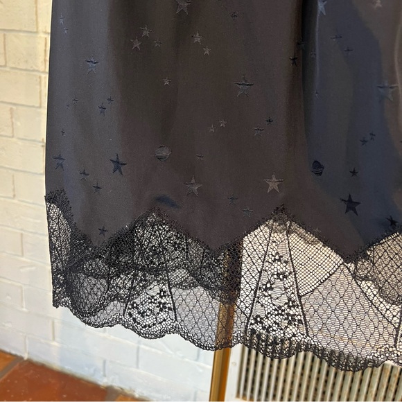 Zadig & Voltaire 100% Silk Riche Jac Deluxe Black Star Pattern Dress Womens M - Picture 7 of 16